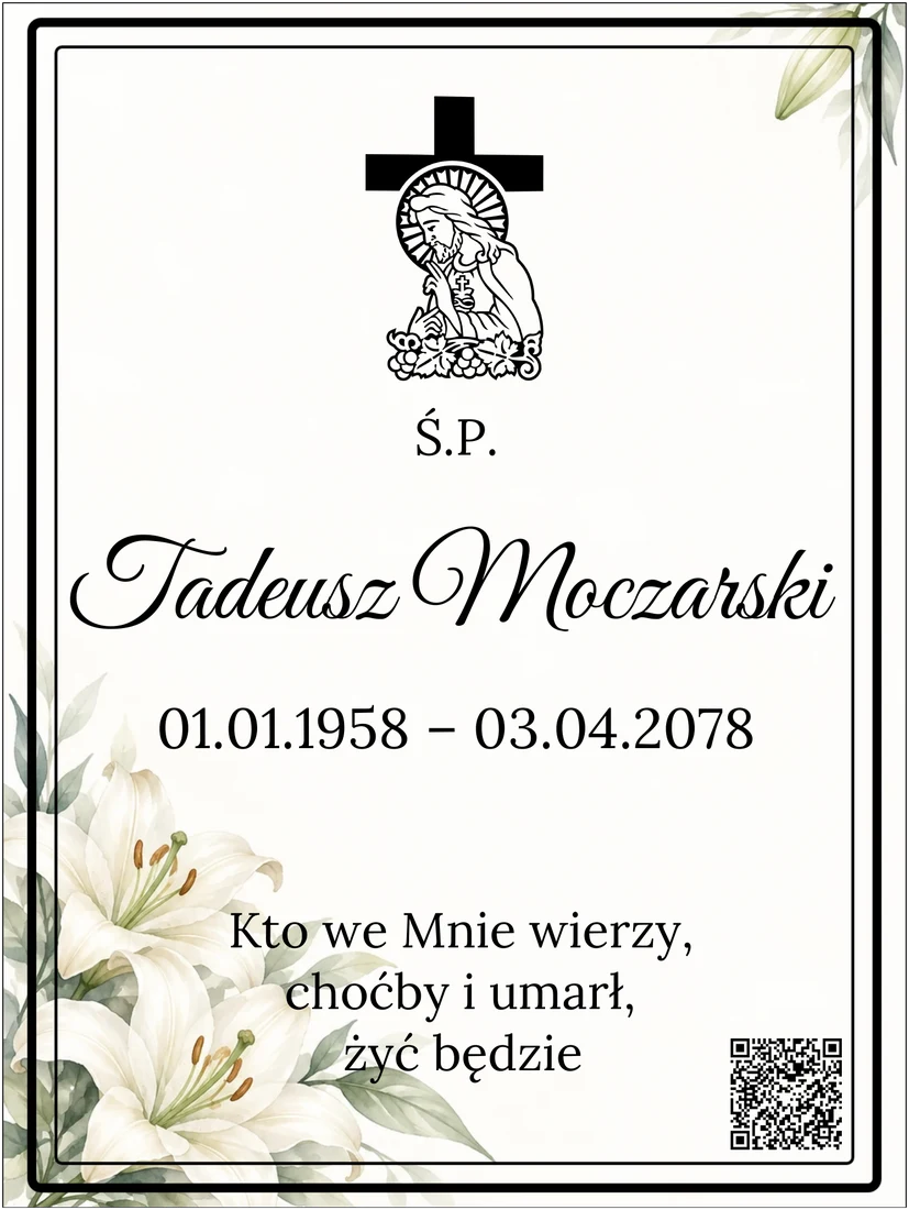 Prostokątna z liliami